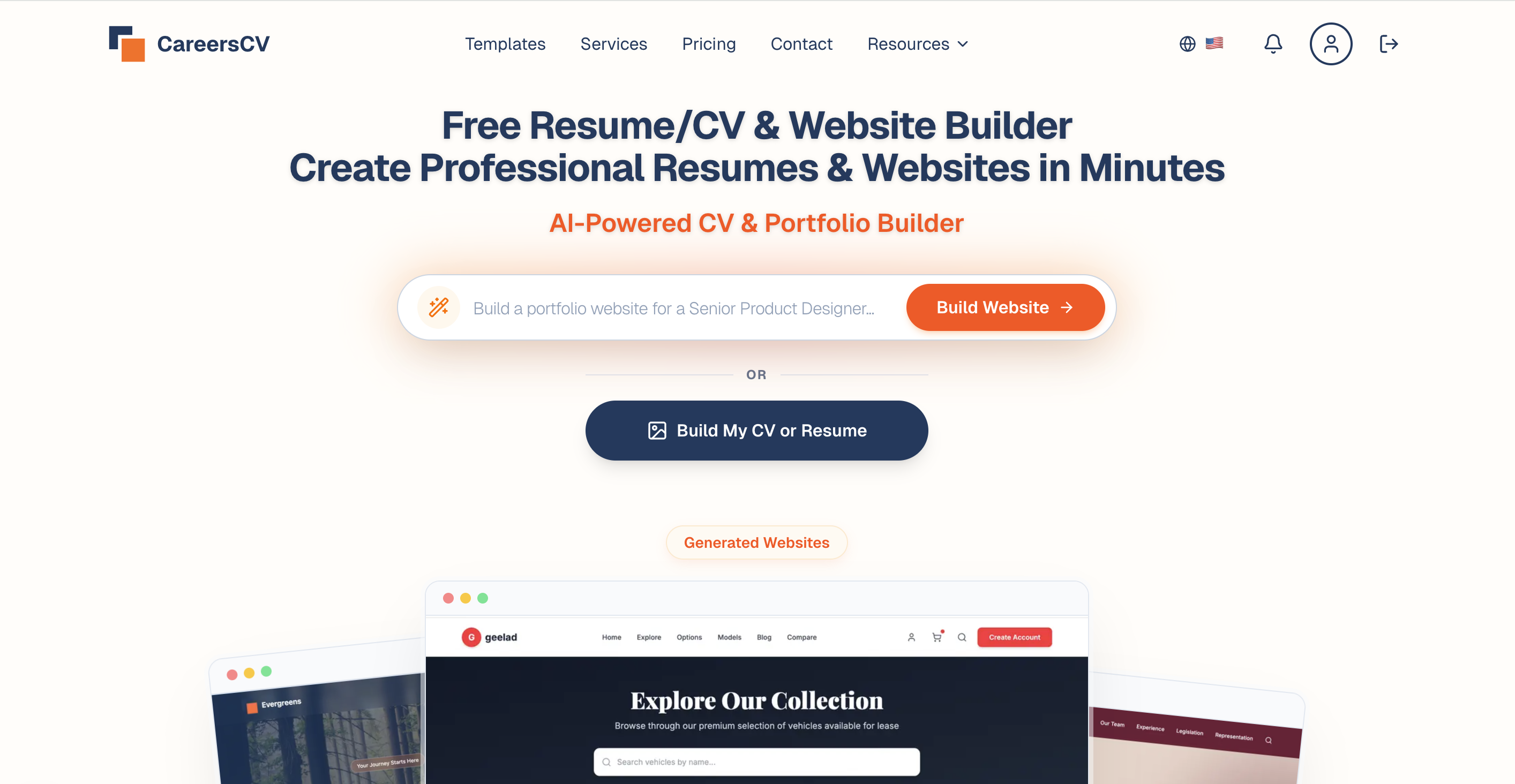CV & Resume Builder, Cover Letter Builder, Website Builder | CareersCV